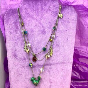 Betsey Johnson Blue bird Layered Necklace